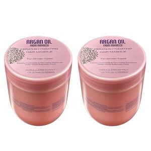 Argan Oil from Morocco Keratin Hydrating Hair Masque Bundle (2 x 16.9 fl.oz / se